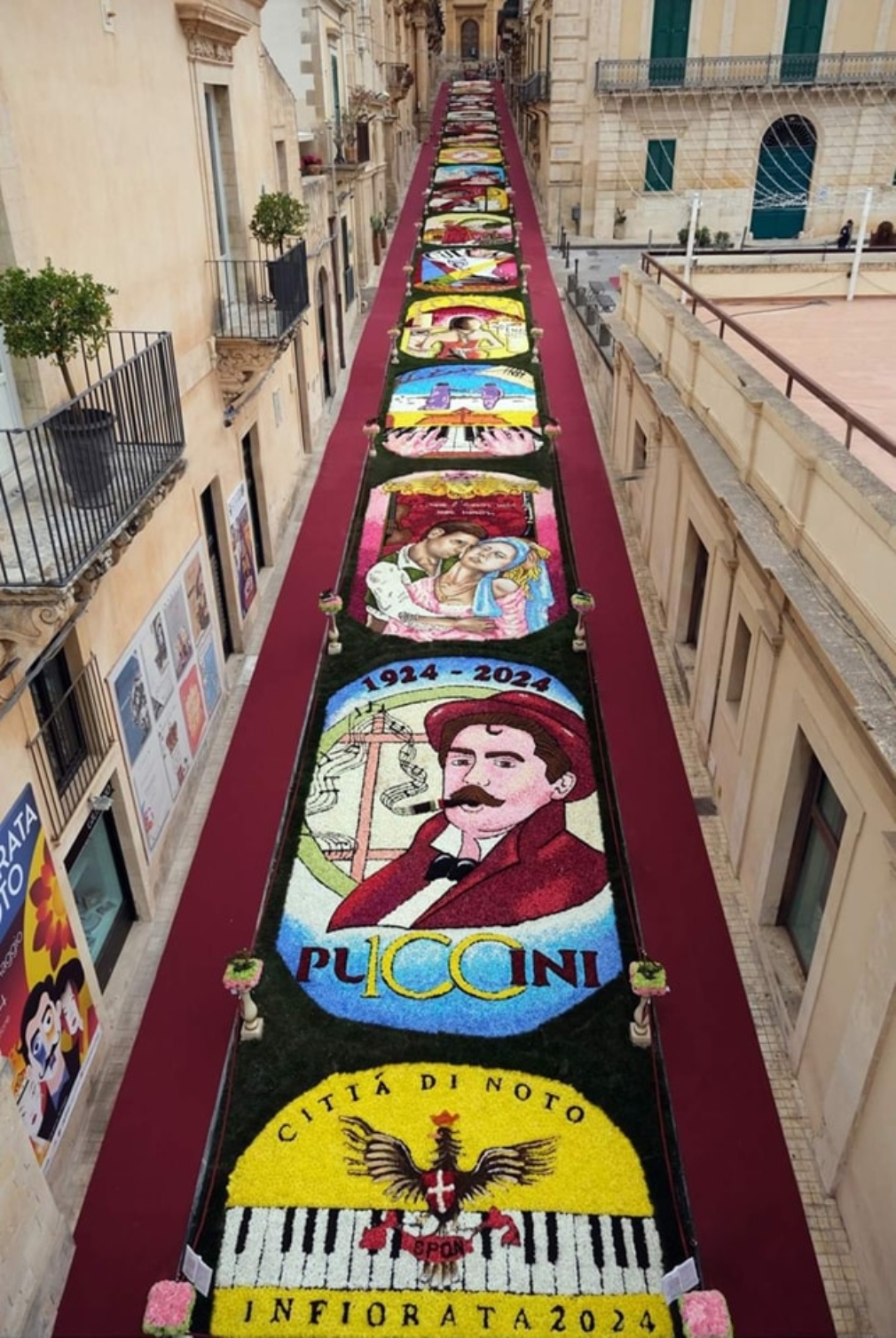 Noto, l’Infiorata 2024 è dedicata a Giacomo Puccini